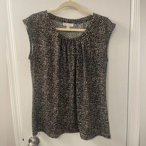 Women’s Dana Buchman Black and Tan Top (Medium)